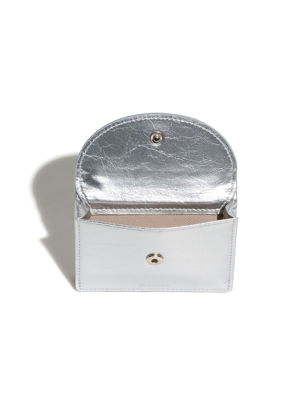 ★Fennec★ CRINKLE HALFMOON MINI WALLET SILVER MUSINSA | fennec CRINKLE HALFMOON MINI WALLET - SILVER