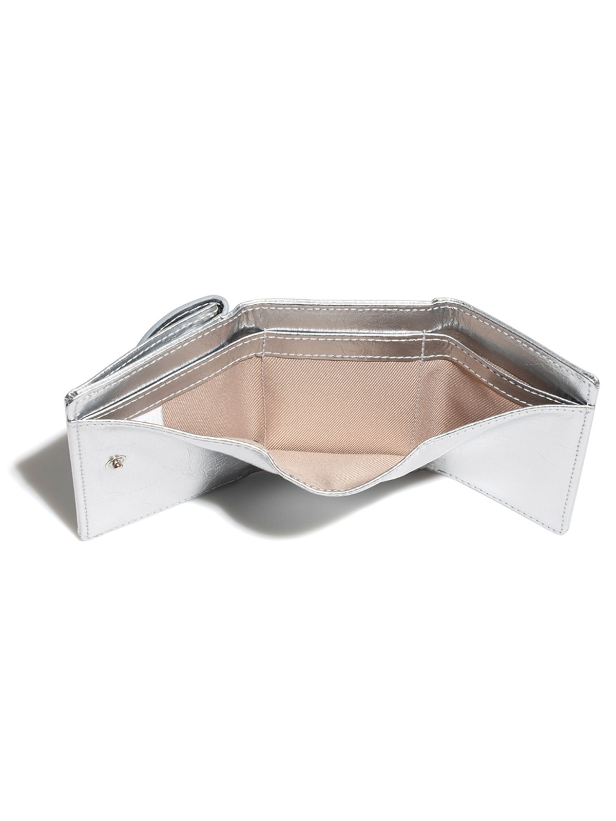 페넥(FENNEC) CRINKLE TRIANGLE TRIPLE WALLET - SILVER