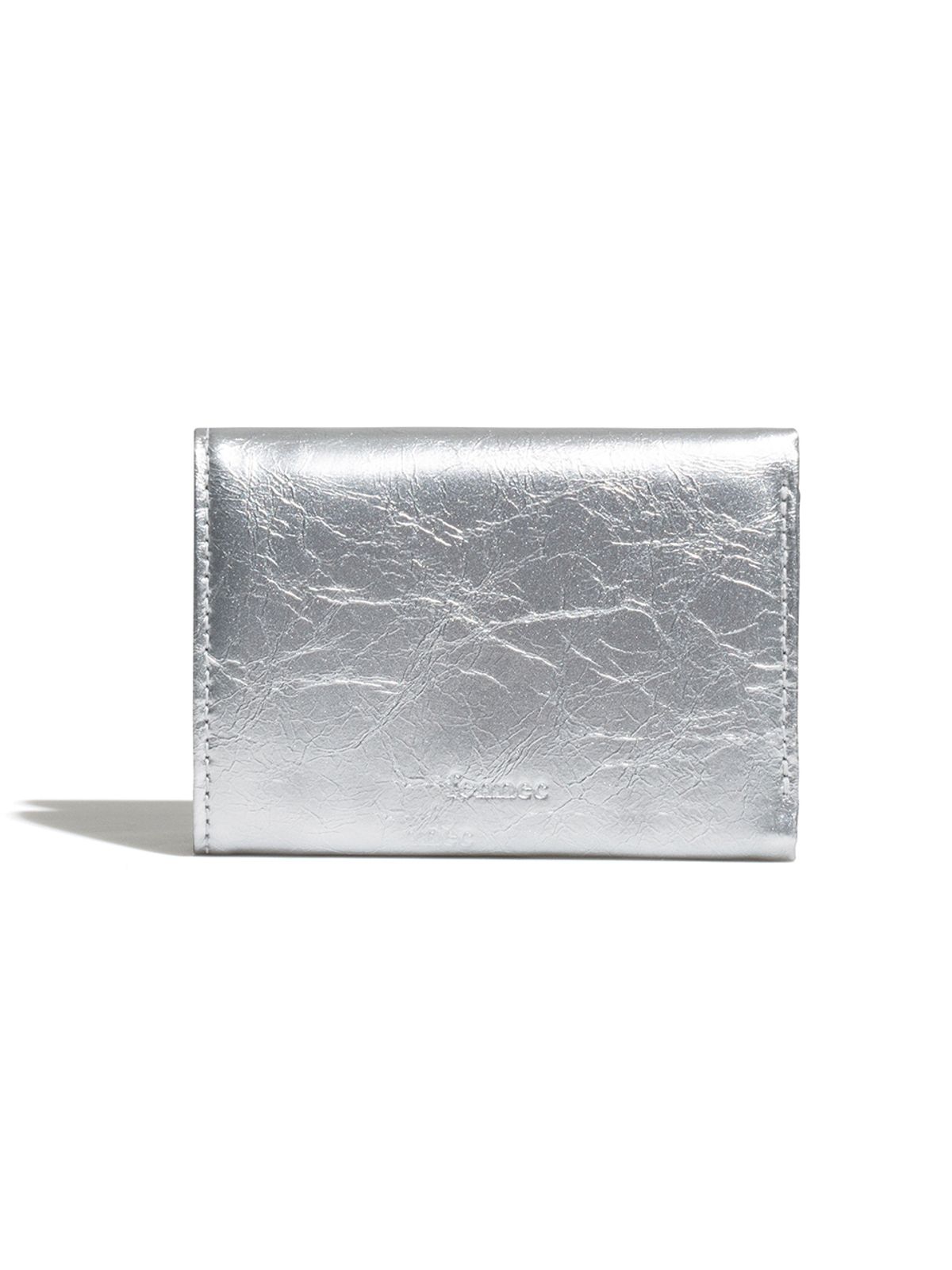 페넥(FENNEC) CRINKLE TRIANGLE TRIPLE WALLET - SILVER