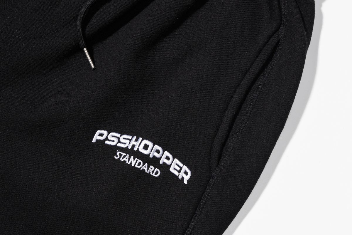 피에스쇼퍼(PSSHOPPER) 오리지널 로고 워싱 조거팬츠 [블랙]