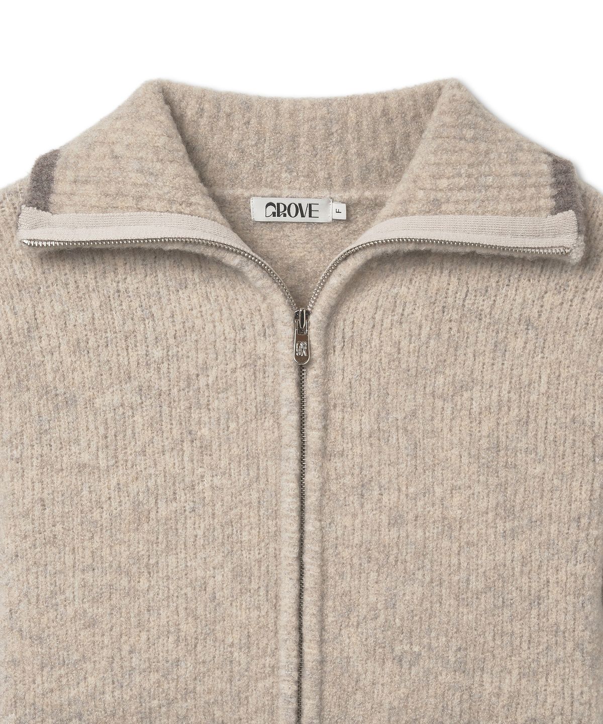 그로브(GROVE) GRVR SPORTS_니트 집업_BEIGE