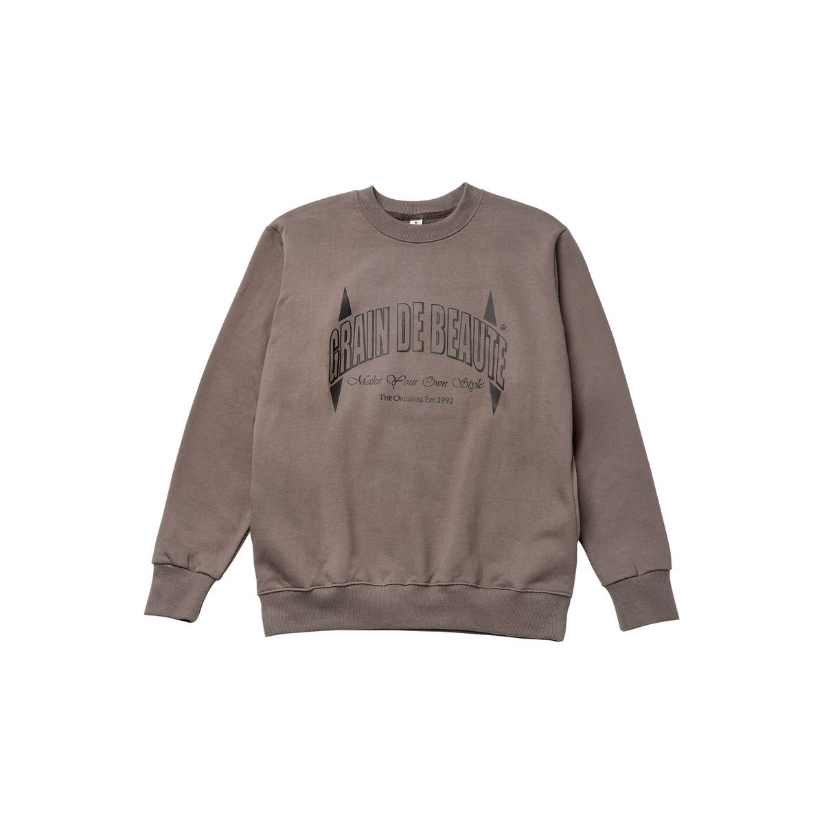 그랭드보떼(GRAIN DE BEAUTE) ARCH LOGO SWEAT [CHARCOAL]