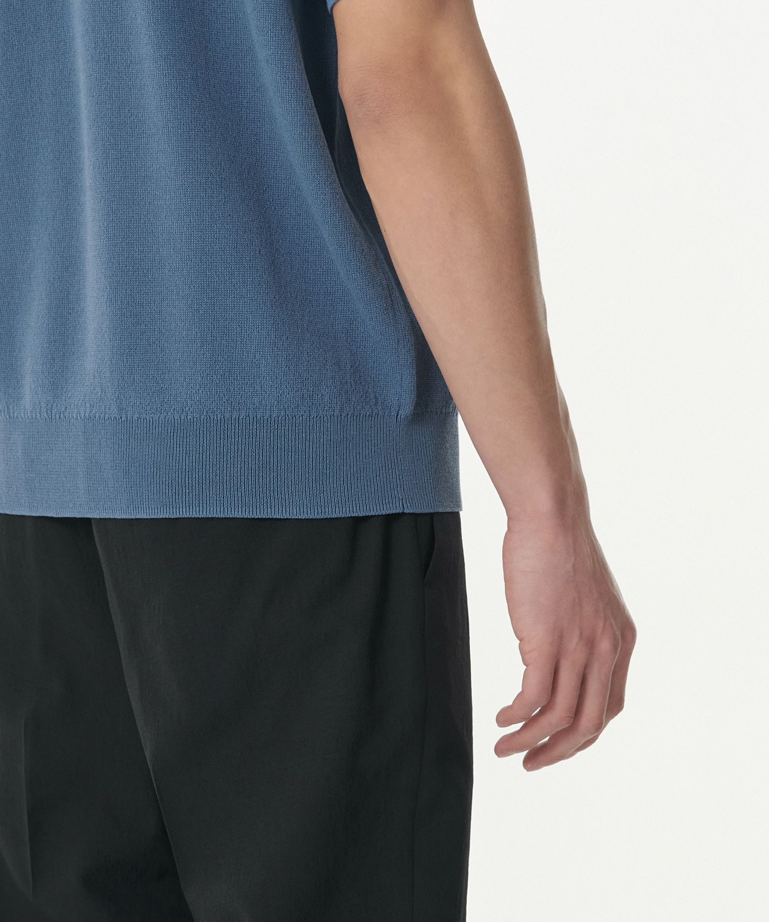 MUSINSA | MUSINSA STANDARD Cool Touch Slit Neck Knitted Polo
