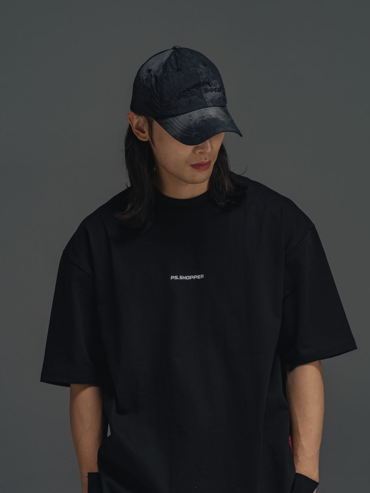 피에스쇼퍼(PSSHOPPER) 타이다이 나일론 볼캡 [블랙]