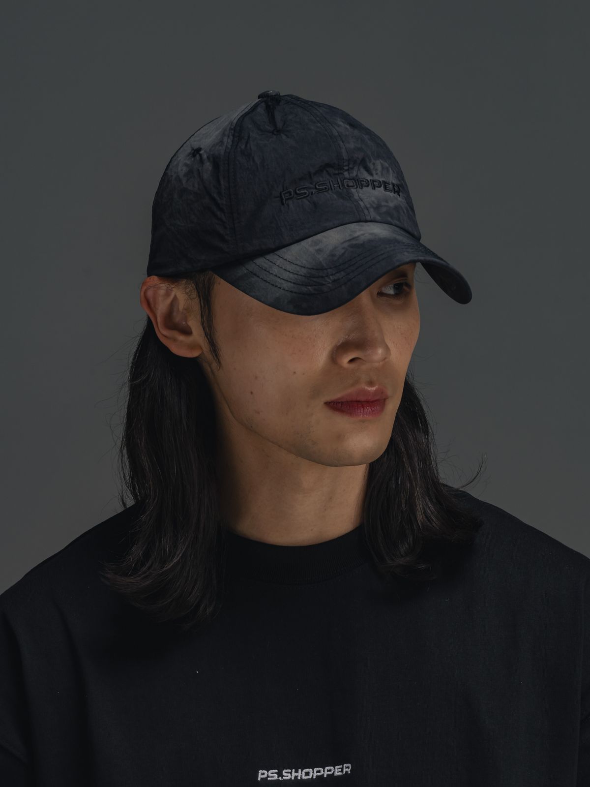 피에스쇼퍼(PSSHOPPER) 타이다이 나일론 볼캡 [블랙]