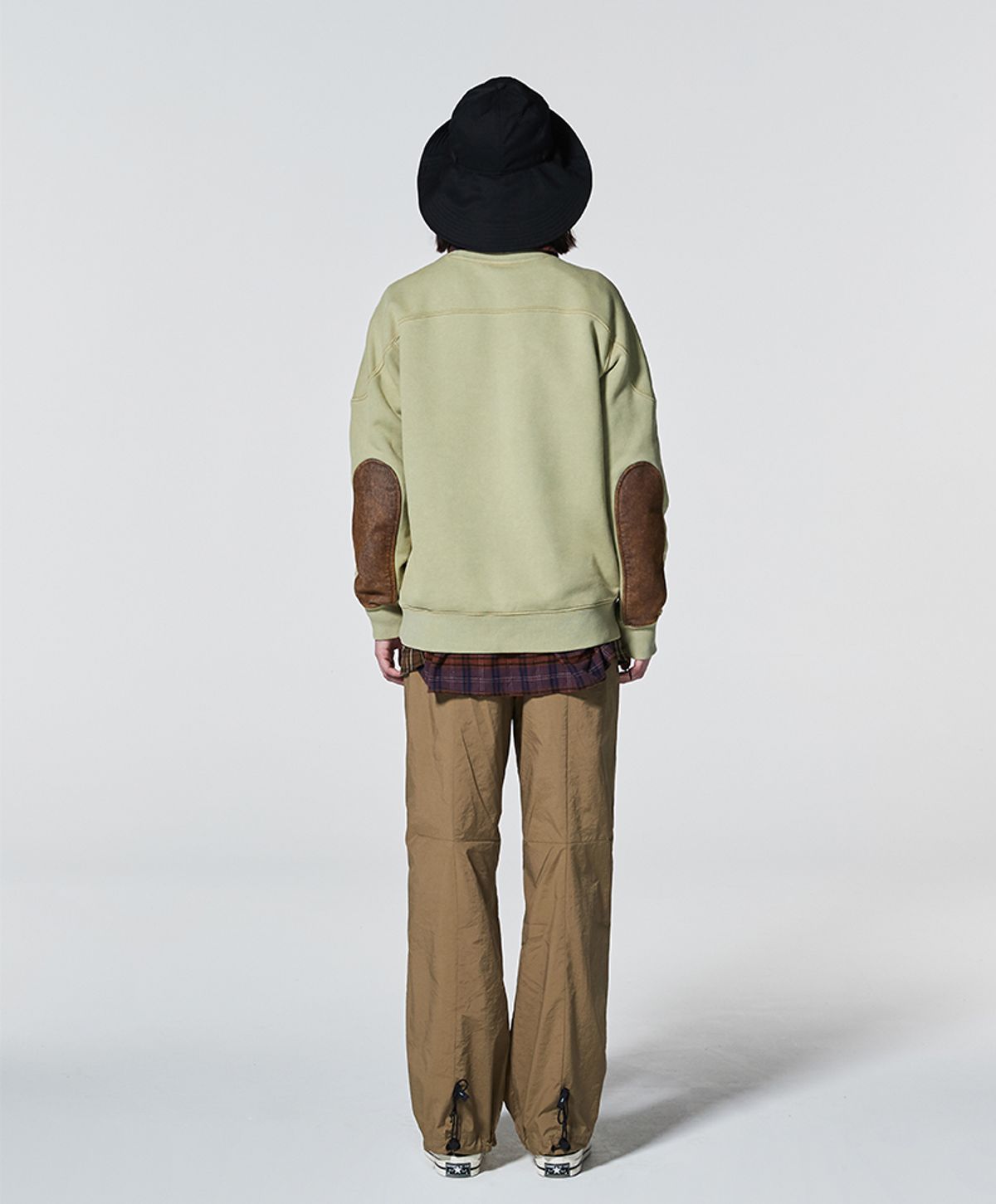 누크피터(NUUKFITTER) TWO TONE DYEING SWEAT SHIRT [LIGHT KHAKI]