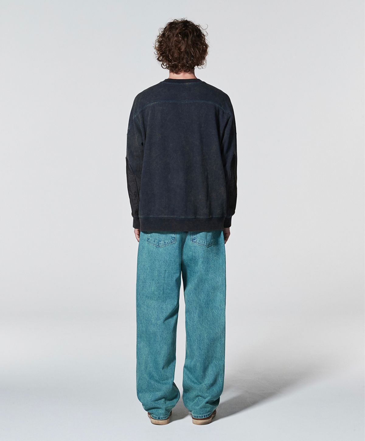 누크피터(NUUKFITTER) TWO TONE DYEING SWEAT SHIRT [NAVY]