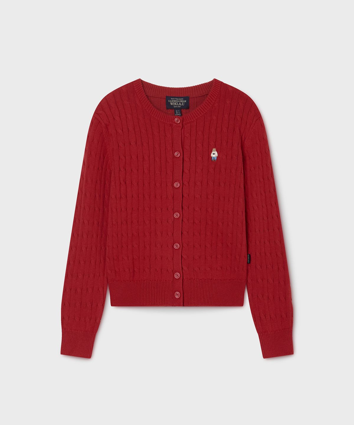 후아유(WHO.A.U) Steve Cable Cardigan / WHCKG2211F