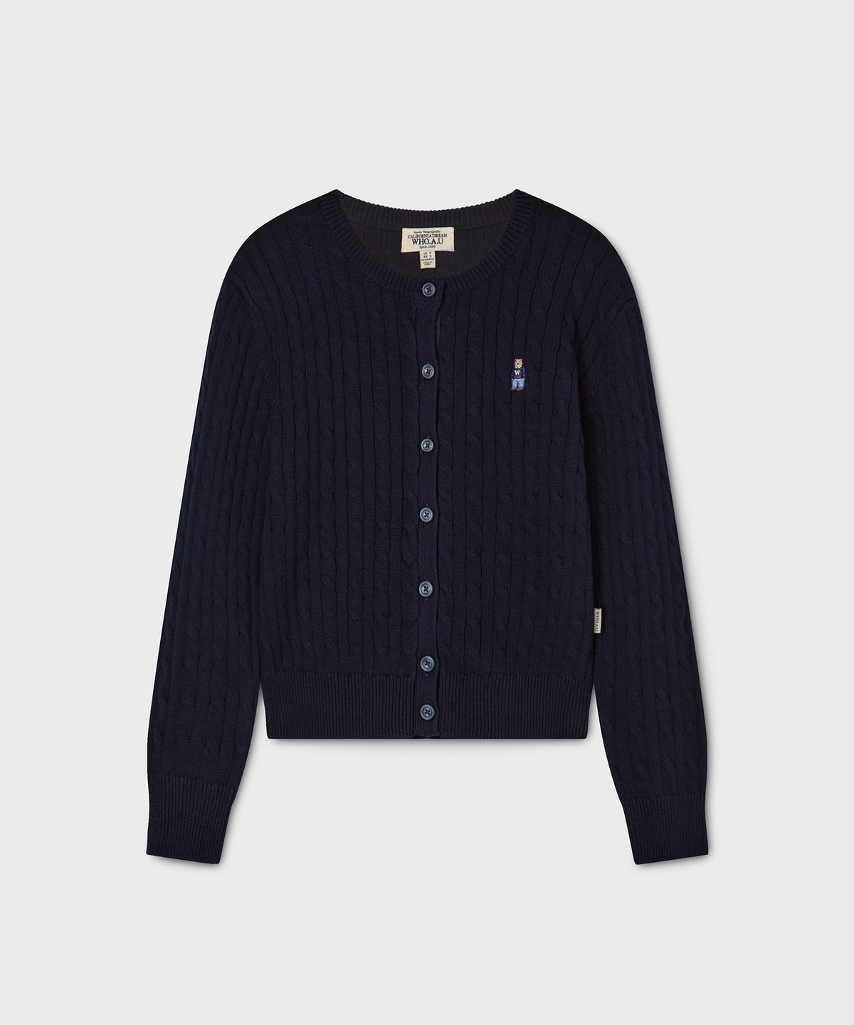 후아유(WHO.A.U) Steve Cable Cardigan / WHCKG2211F