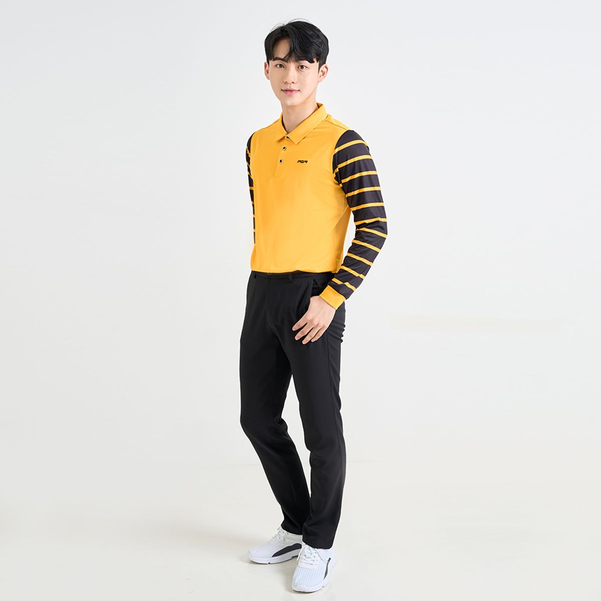피지알(PGR) 꿀벌 긴팔 카라 티셔츠 옐로우 GT-3278