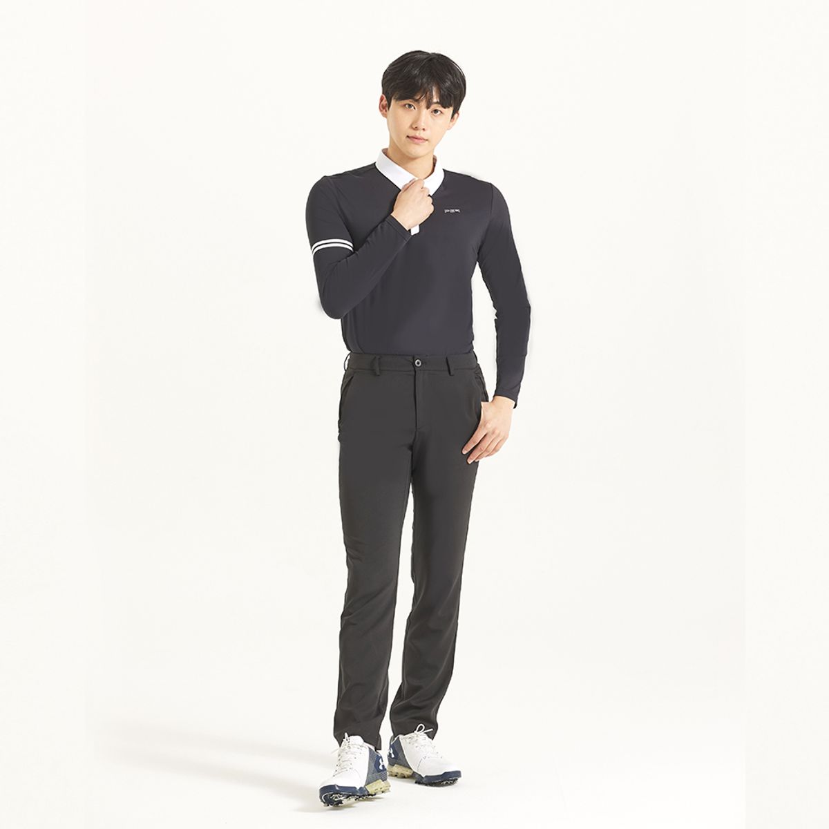 피지알(PGR) 긴팔 카라 티셔츠 블랙 GT-3309