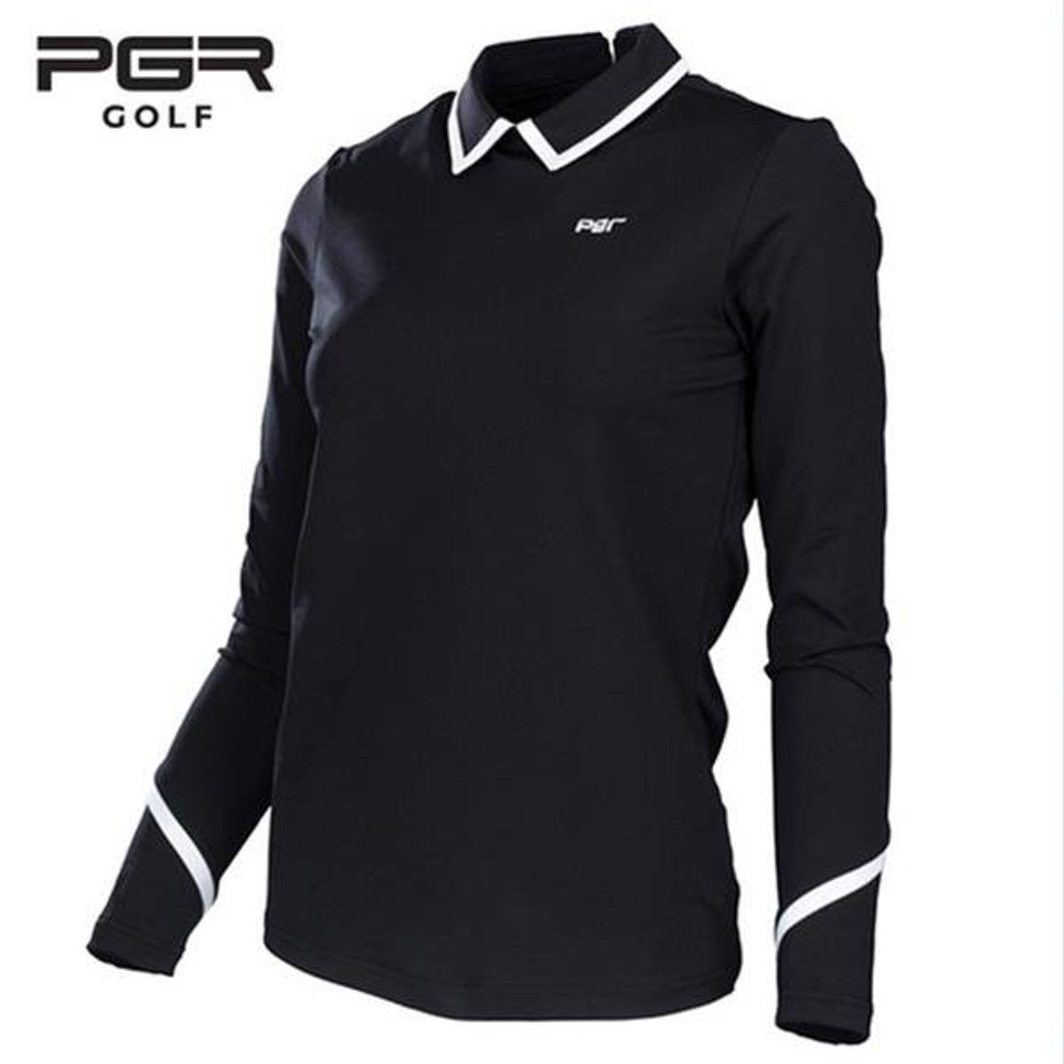 피지알(PGR) 긴팔 카라 티셔츠 블랙 GT-4216
