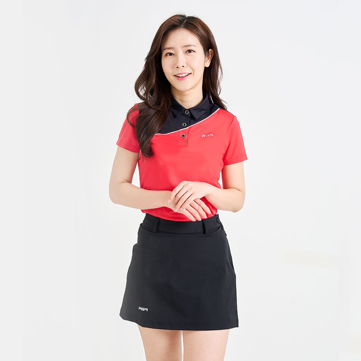 피지알(PGR) 반팔 카라 티셔츠 레드 GT-4301