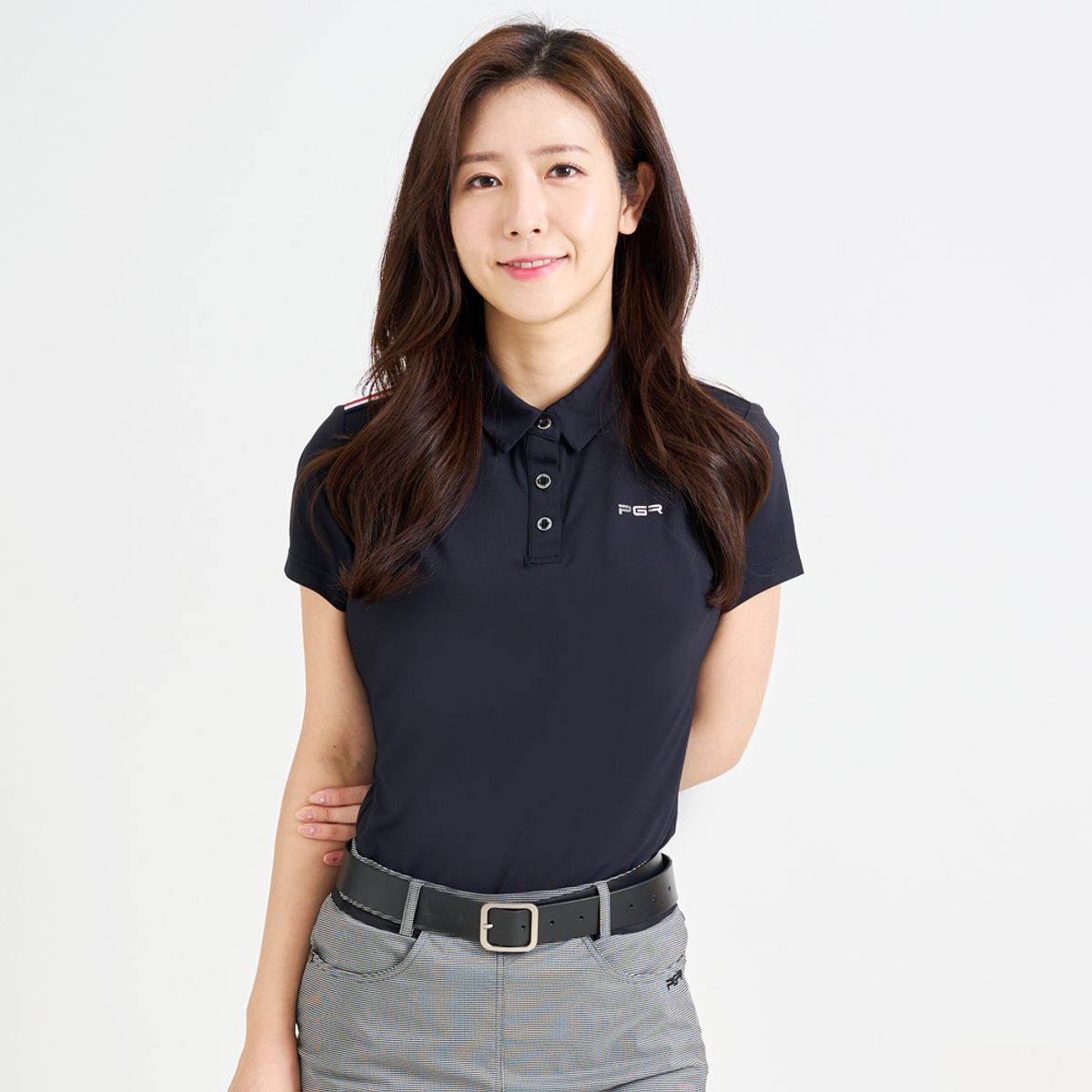 피지알(PGR) 반팔 카라 티셔츠 블랙 GT-4302