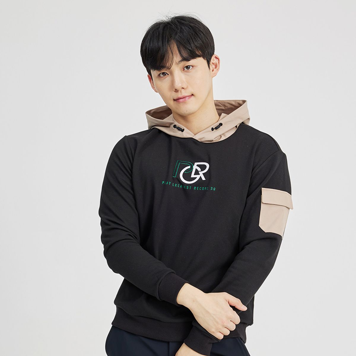 피지알(PGR) 기모 후드 티셔츠 블랙 GN-5023