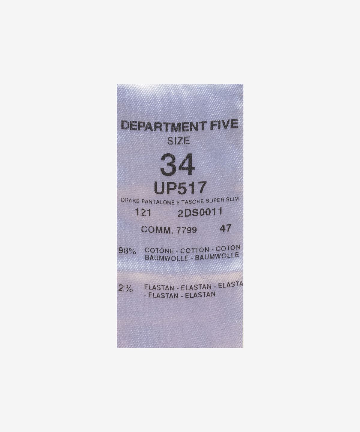 디파트먼트 파이브(DEPARTMENT FIVE) 슬림 드레이크 디스트레스 데님 팬츠 - 블랙 / UP5172DS0011999