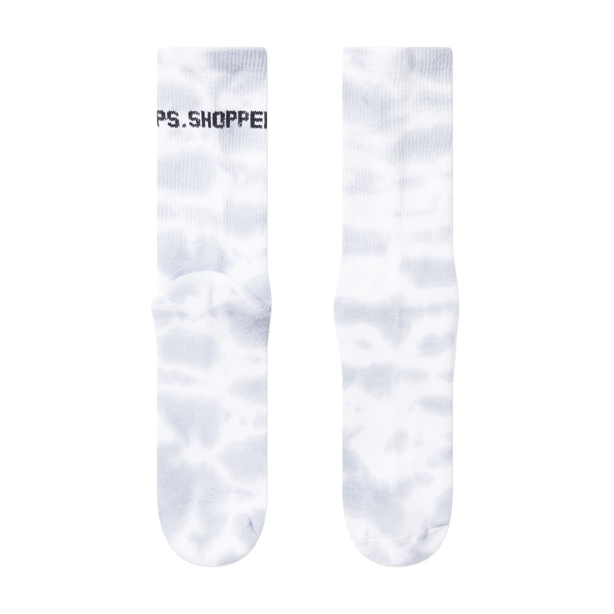 피에스쇼퍼(PSSHOPPER) 오리지널 타이다이 로고 삭스 [화이트 & 그레이]
