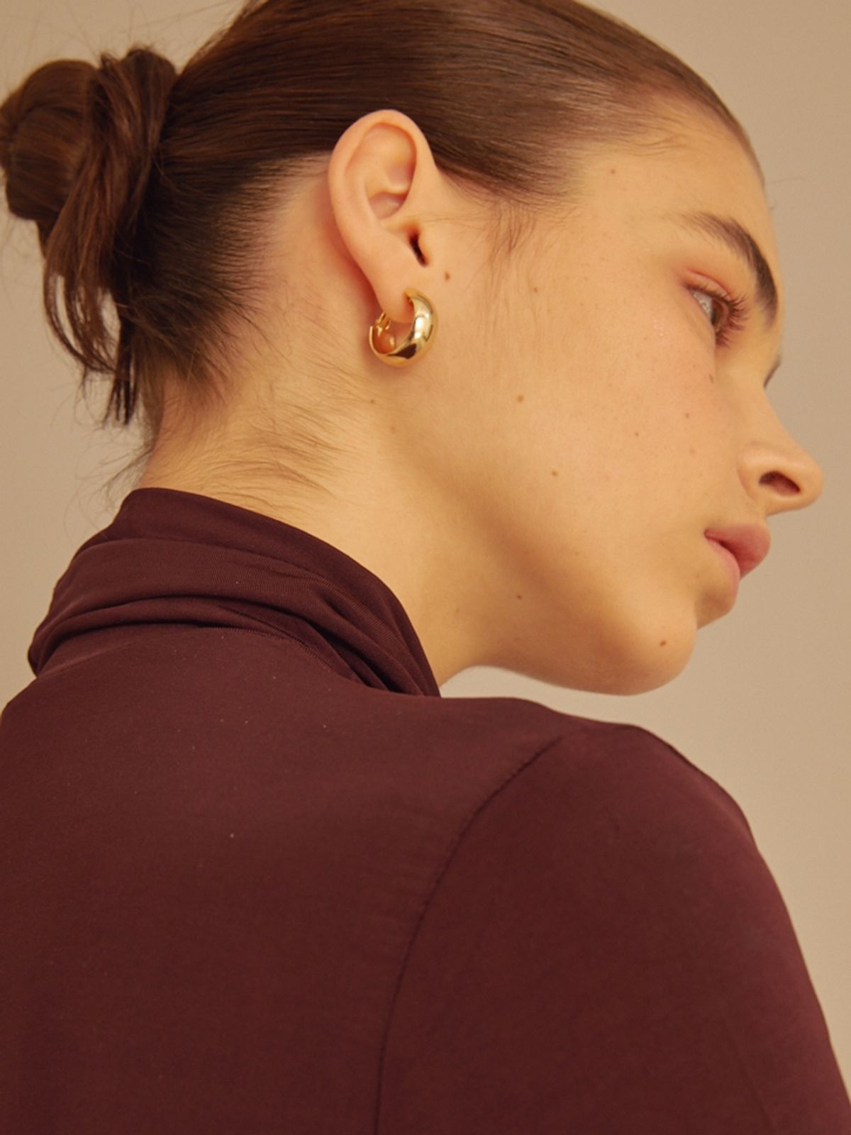 러브미몬스터(LOVE ME MONSTER) Bold Round Ring Earrings