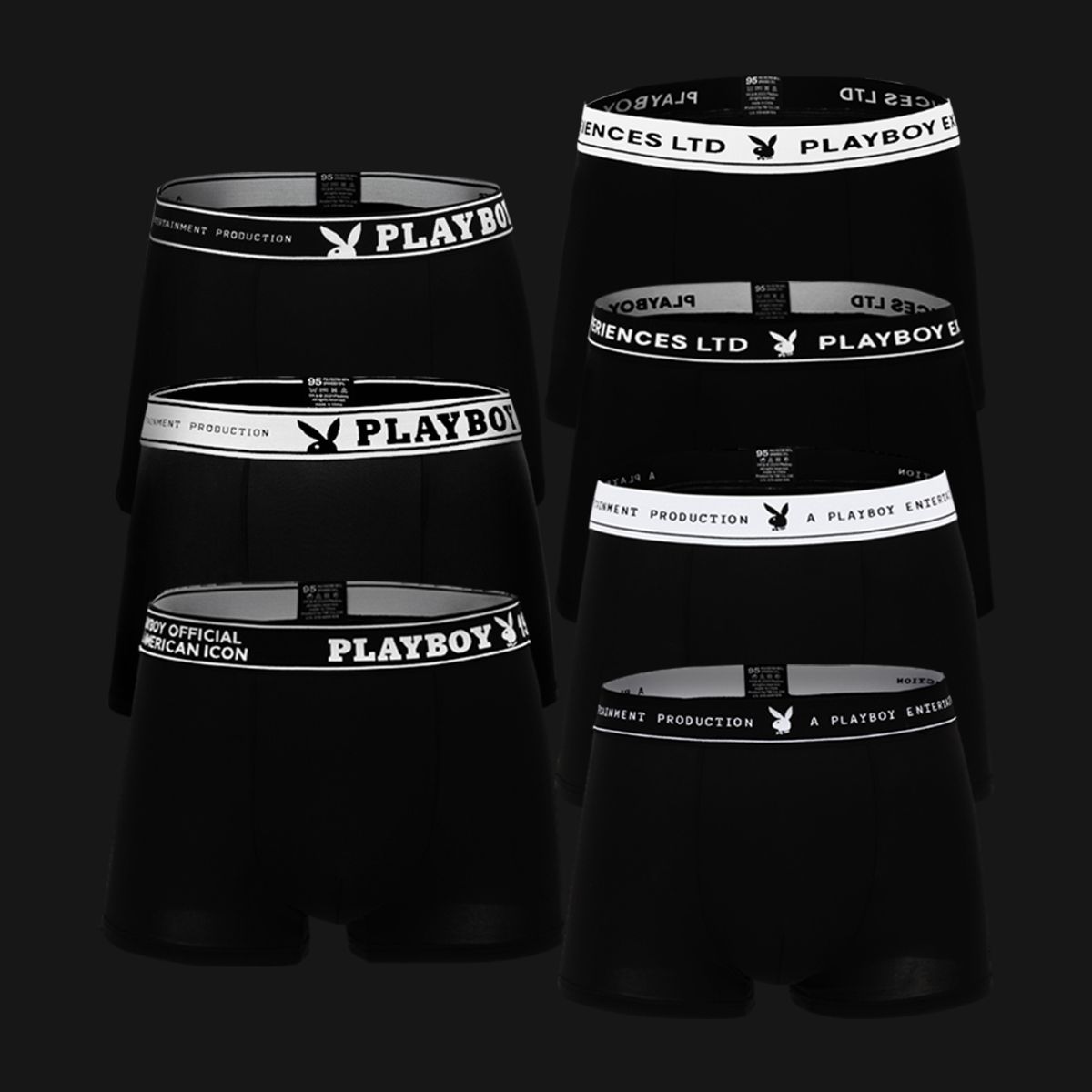 플레이보이(PLAYBOY) 플레이보이 남성 블랙에디션 드로즈 7매 세트