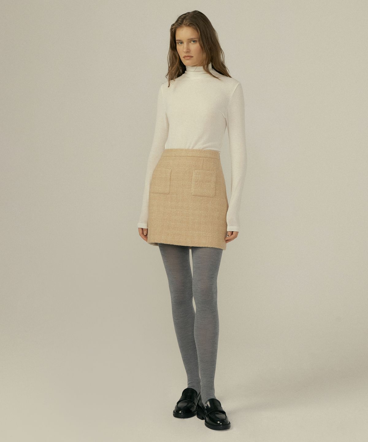 오떼뜨(OCTETTE) WINTER TWEED SK_2COLOR