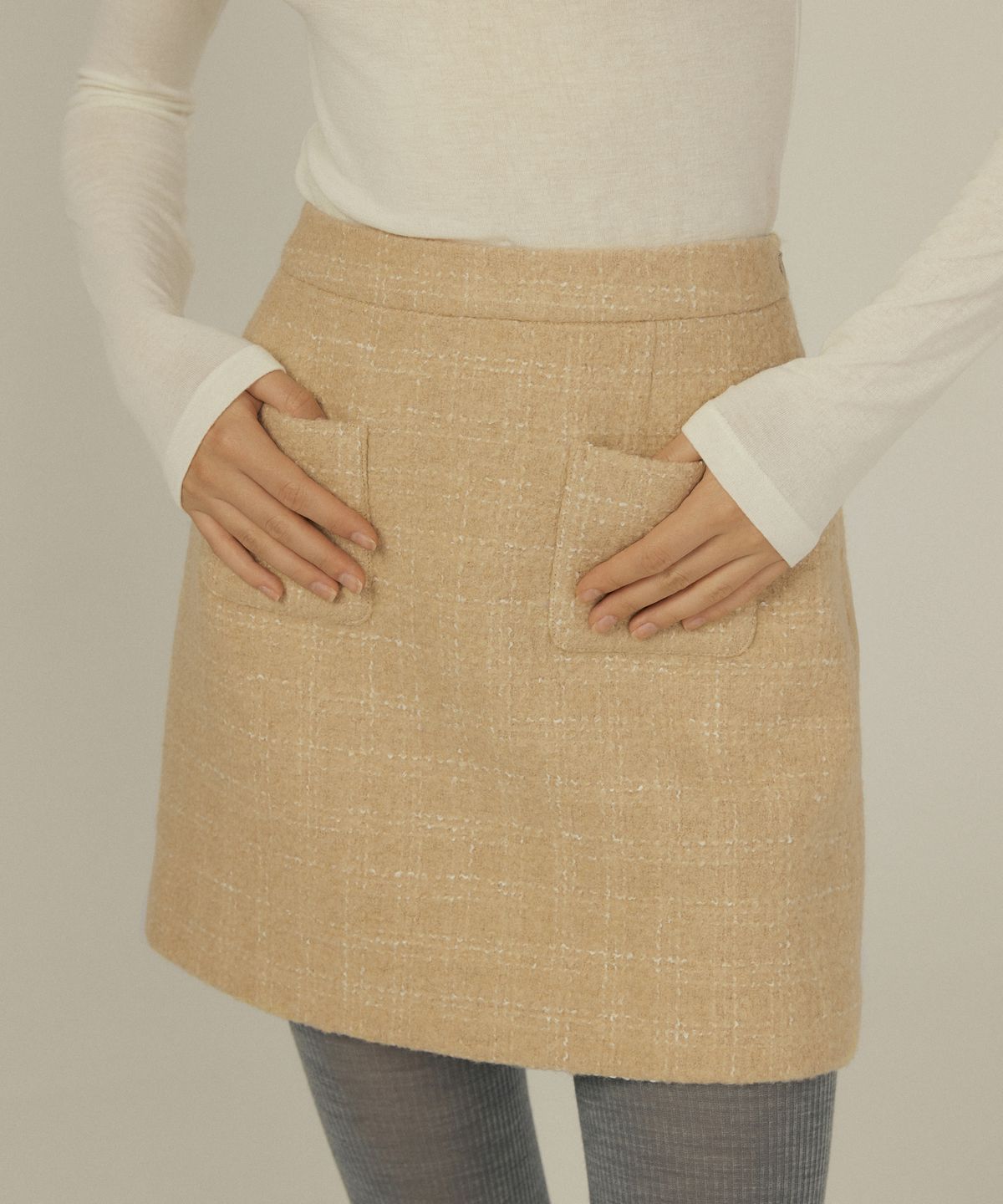 오떼뜨(OCTETTE) WINTER TWEED SK_2COLOR