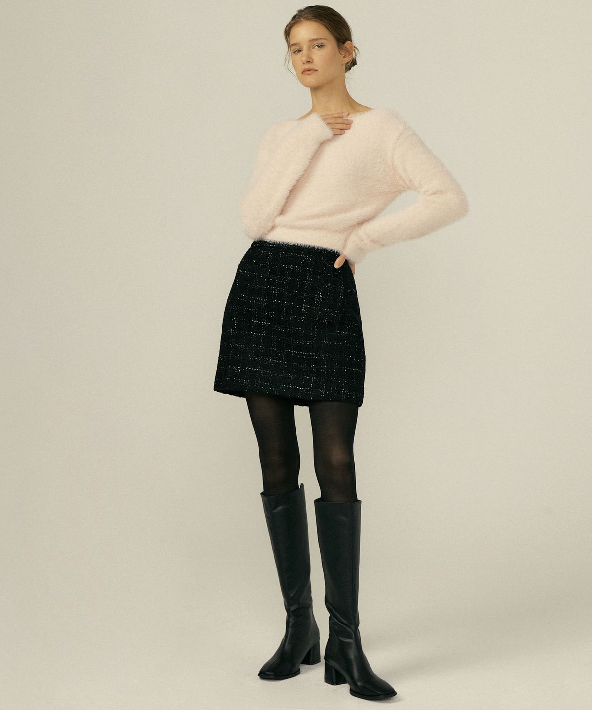 오떼뜨(OCTETTE) WINTER TWEED SK_2COLOR