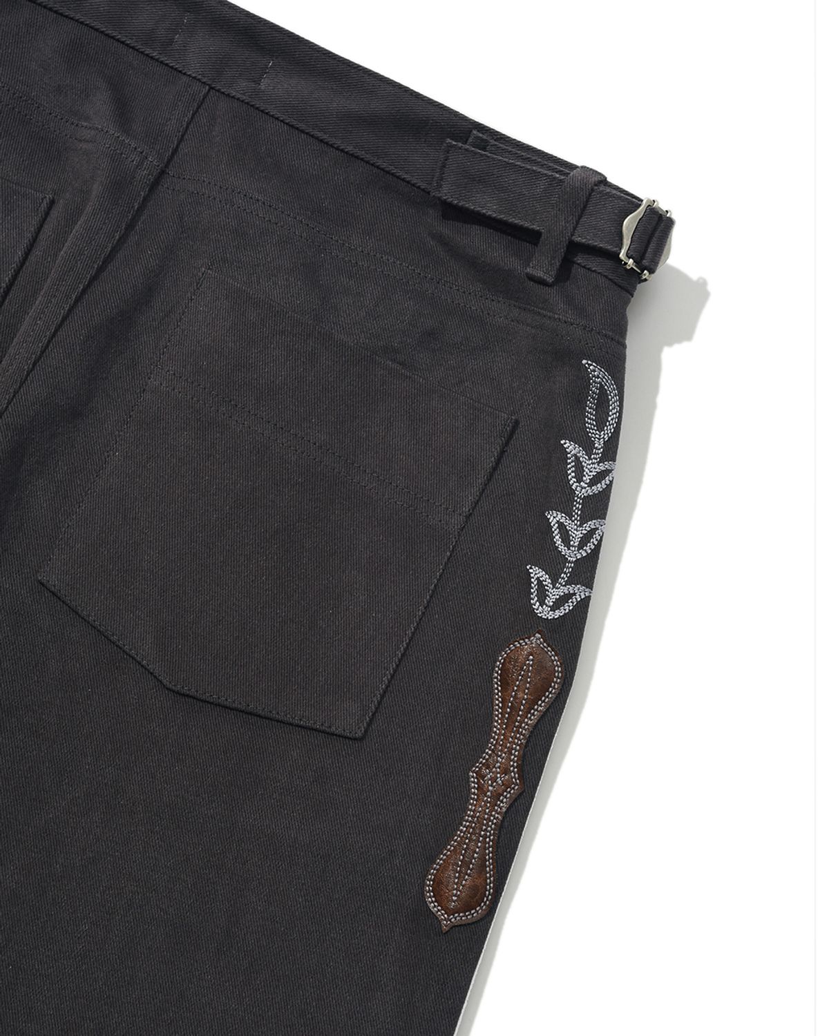 카락터(KARACTOR) Western boots cut work pants / Charcoal