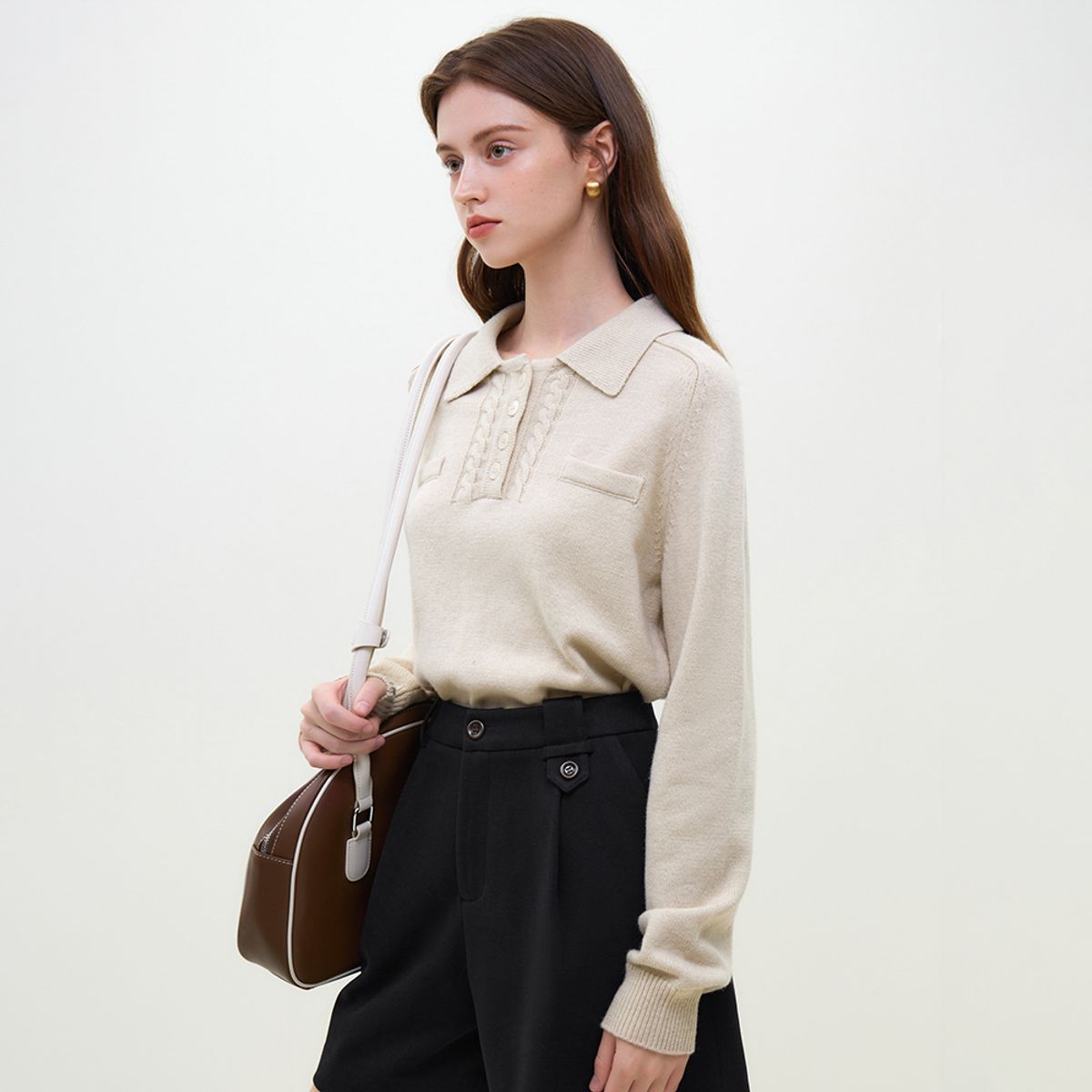 웬스데이딜라잇(WEDNESDAY DELIGHT) WD_Collar pullover knit sweater_2color