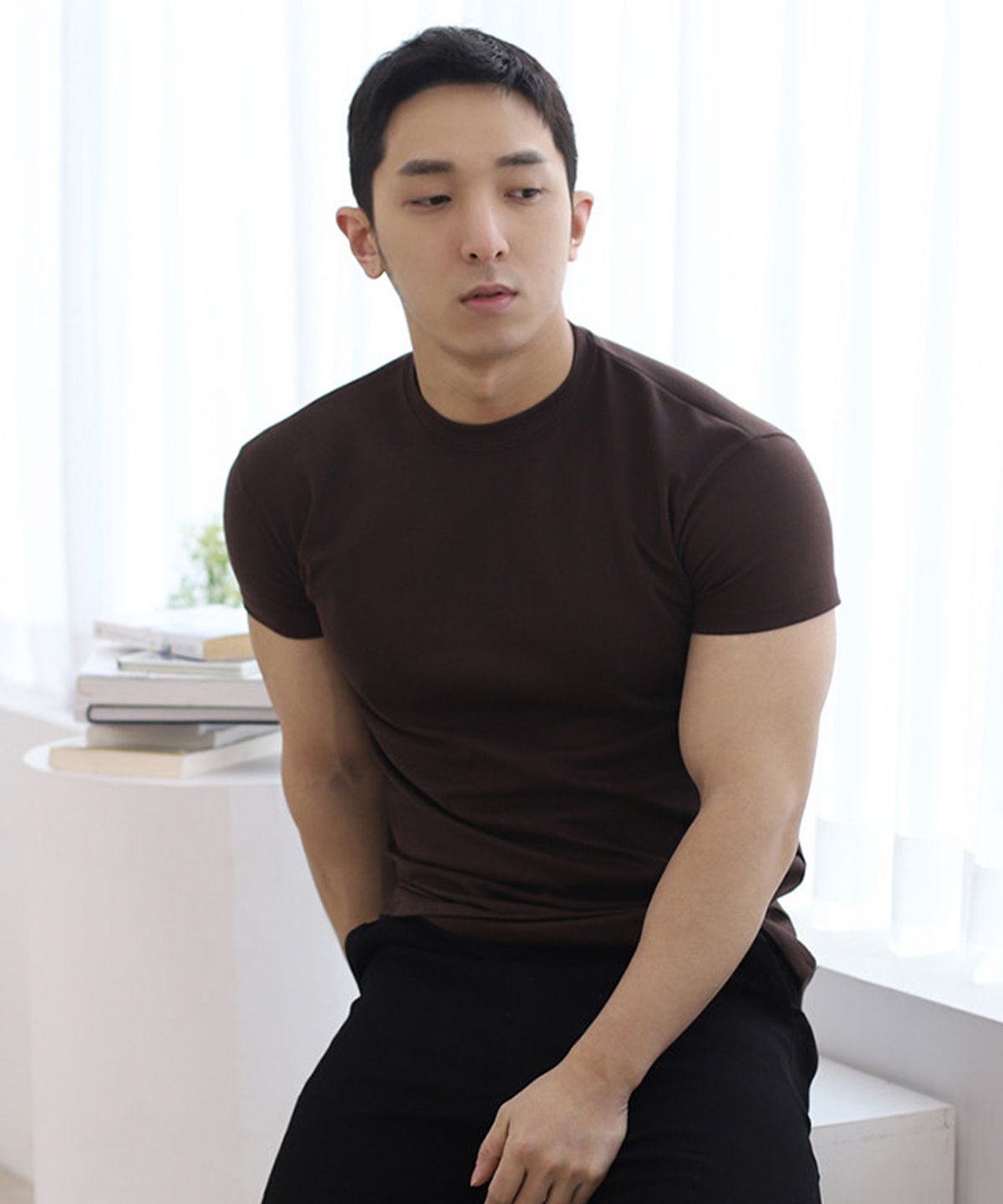 보스트핏(BOASTFIT) 머슬핏 라운드넥 반팔티셔츠
