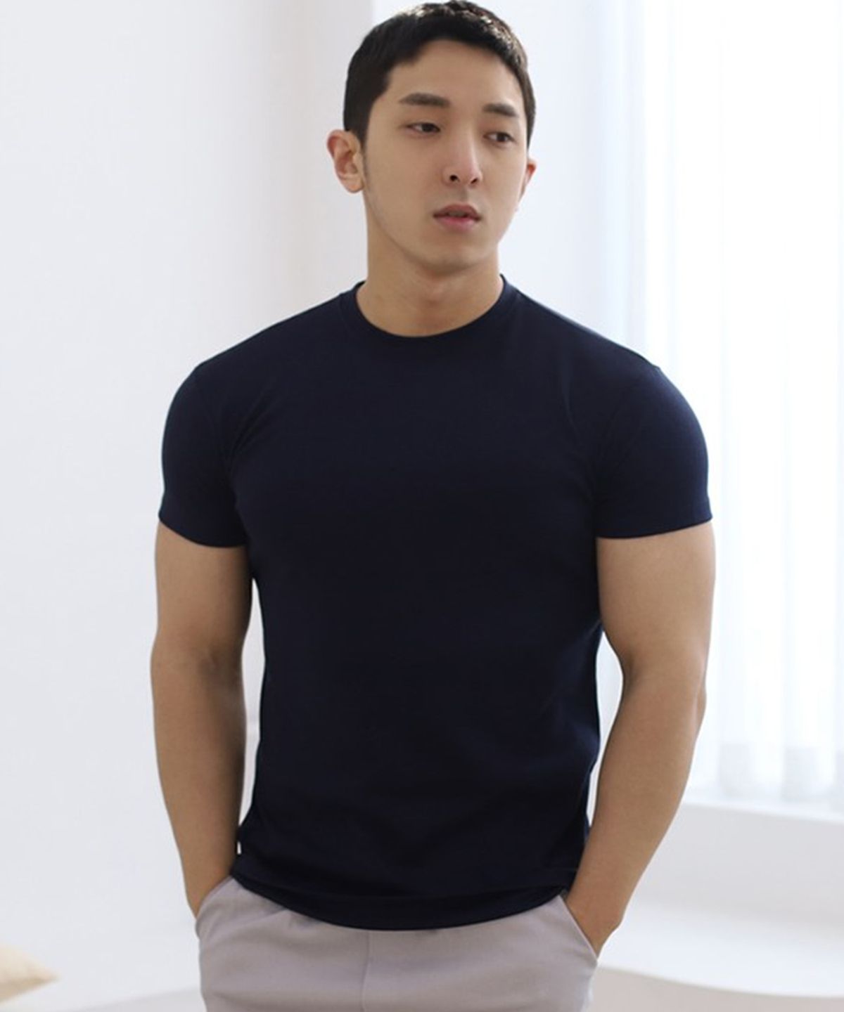 보스트핏(BOASTFIT) 머슬핏 라운드넥 반팔티셔츠