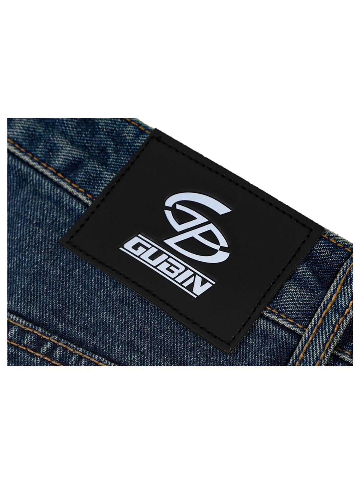 구빈(GUBIN) 데미지 포인트 워싱 데님팬츠