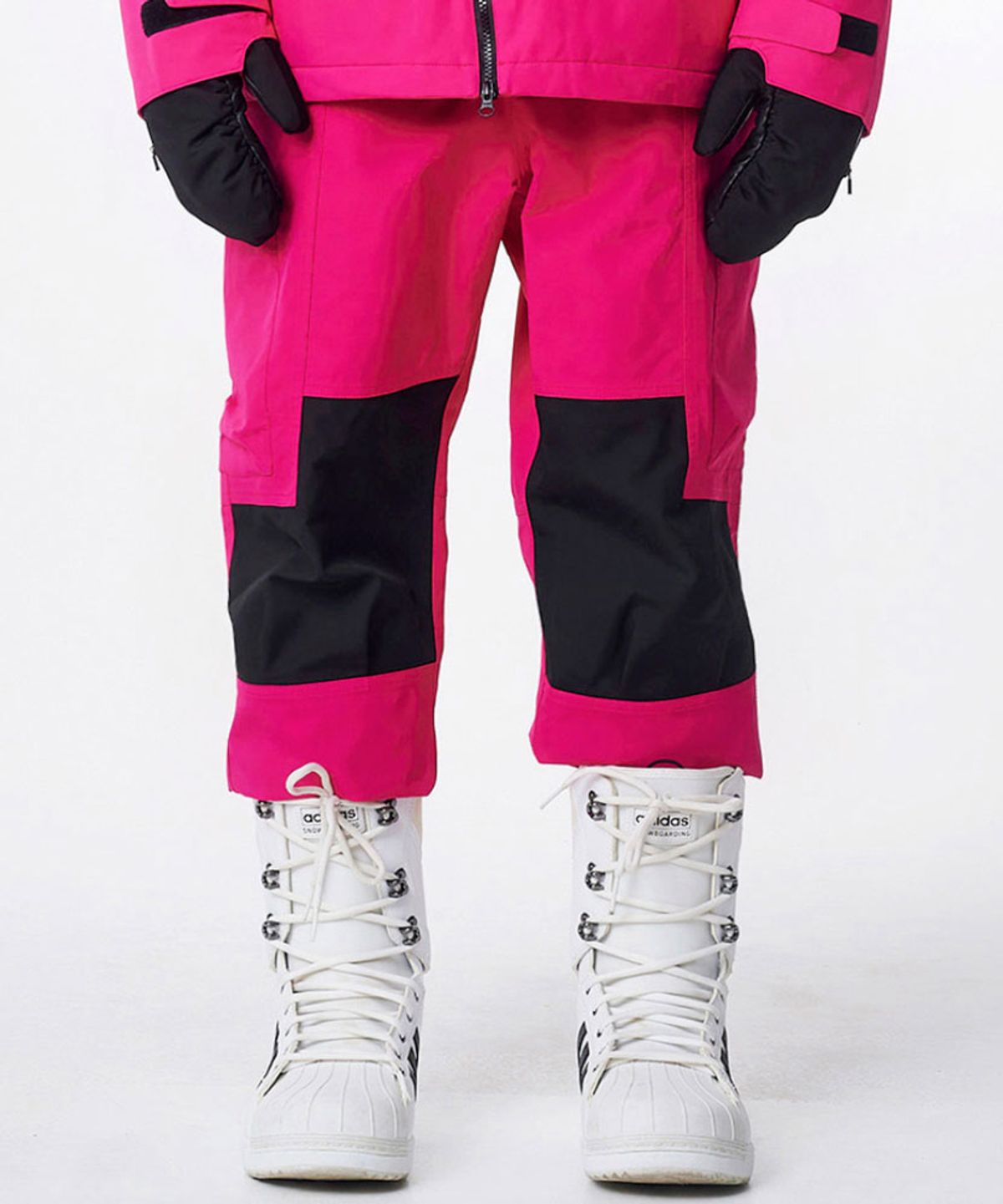 돌아우터웨어(DOLL OUTERWEAR) 키커 스노우보드복 조거 팬츠 로즈 레드 남녀공용