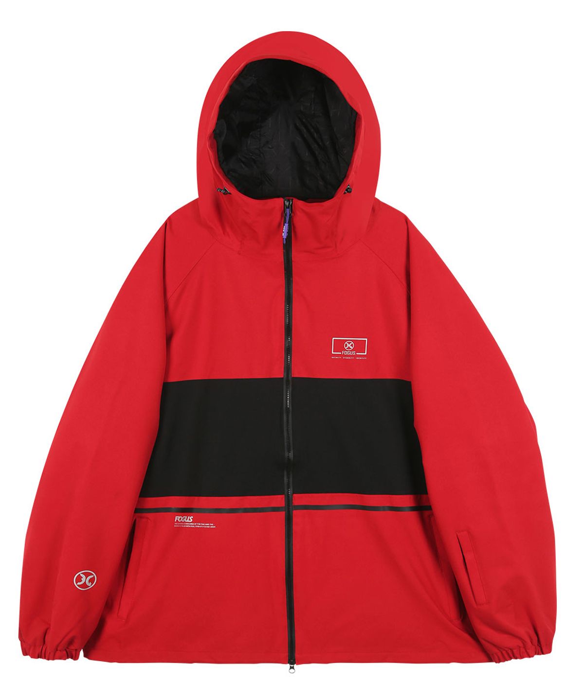 돌아우터웨어(DOLL OUTERWEAR) [DOLL X FOGUS] 빅 사이즈 스노우보드복 세트 레드 (5XL 자켓&팬츠) 남녀공용