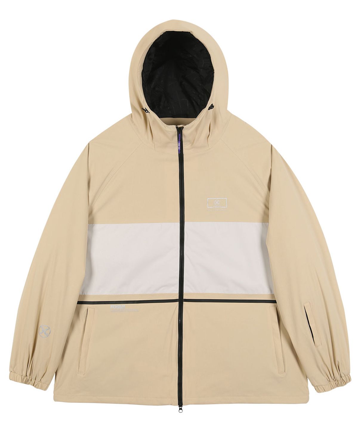 돌아우터웨어(DOLL OUTERWEAR) [DOLL X FOGUS] 빅 사이즈 스노우보드복 세트 라이트 베이지(5XL 자켓&팬츠) 남녀공용