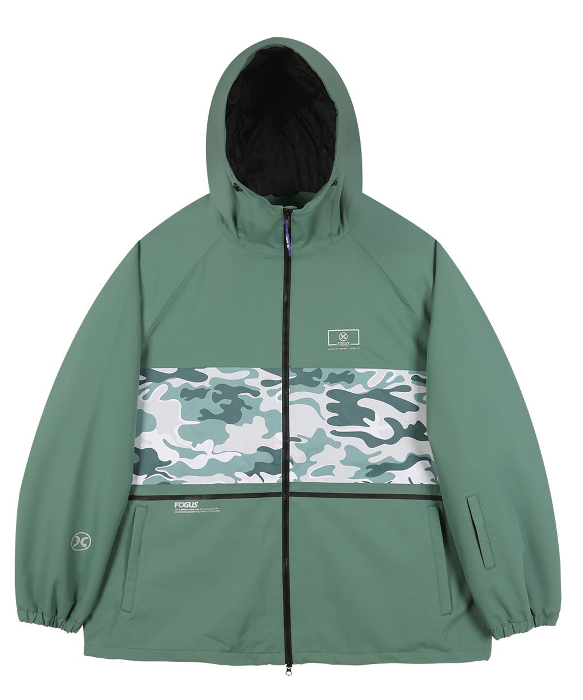 돌아우터웨어(DOLL OUTERWEAR) [DOLL X FOGUS]  빅 사이즈 스노우보드복 세트 그린(5XL 자켓&팬츠) 남녀공용