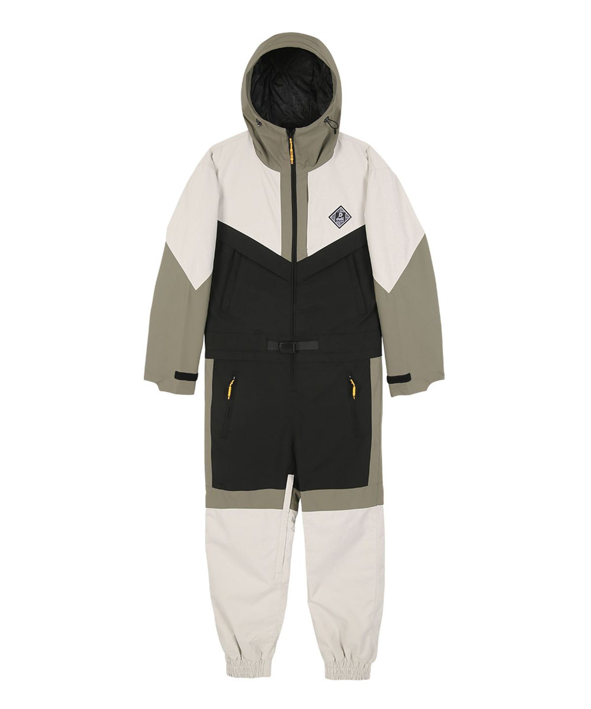 돌아우터웨어(DOLL OUTERWEAR) 2324 브이라인 스노우보드복 점프슈트 베이지 남녀공용 보드복자켓 보드복팬츠