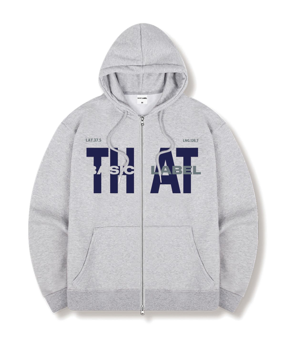 베이직라벨(BASIC LABEL) Type That 2-Way Oversized Hoodie Zip-Up 3 Color [BLBH_2005]