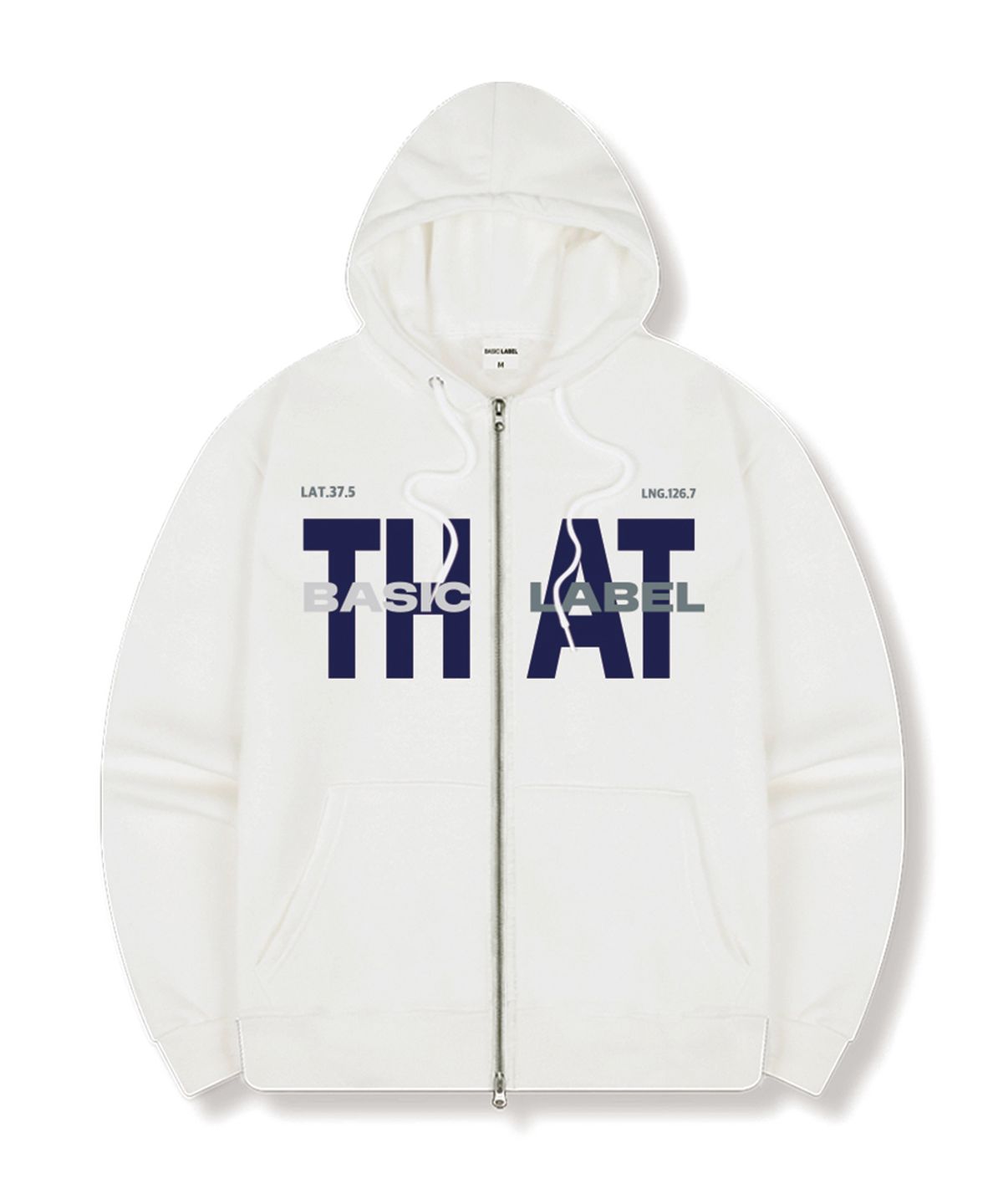베이직라벨(BASIC LABEL) Type That 2-Way Oversized Hoodie Zip-Up 3 Color [BLBH_2005]