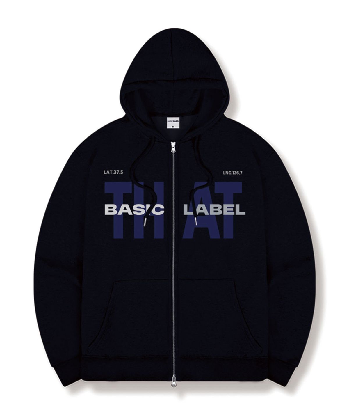 베이직라벨(BASIC LABEL) Type That 2-Way Oversized Hoodie Zip-Up 3 Color [BLBH_2005]