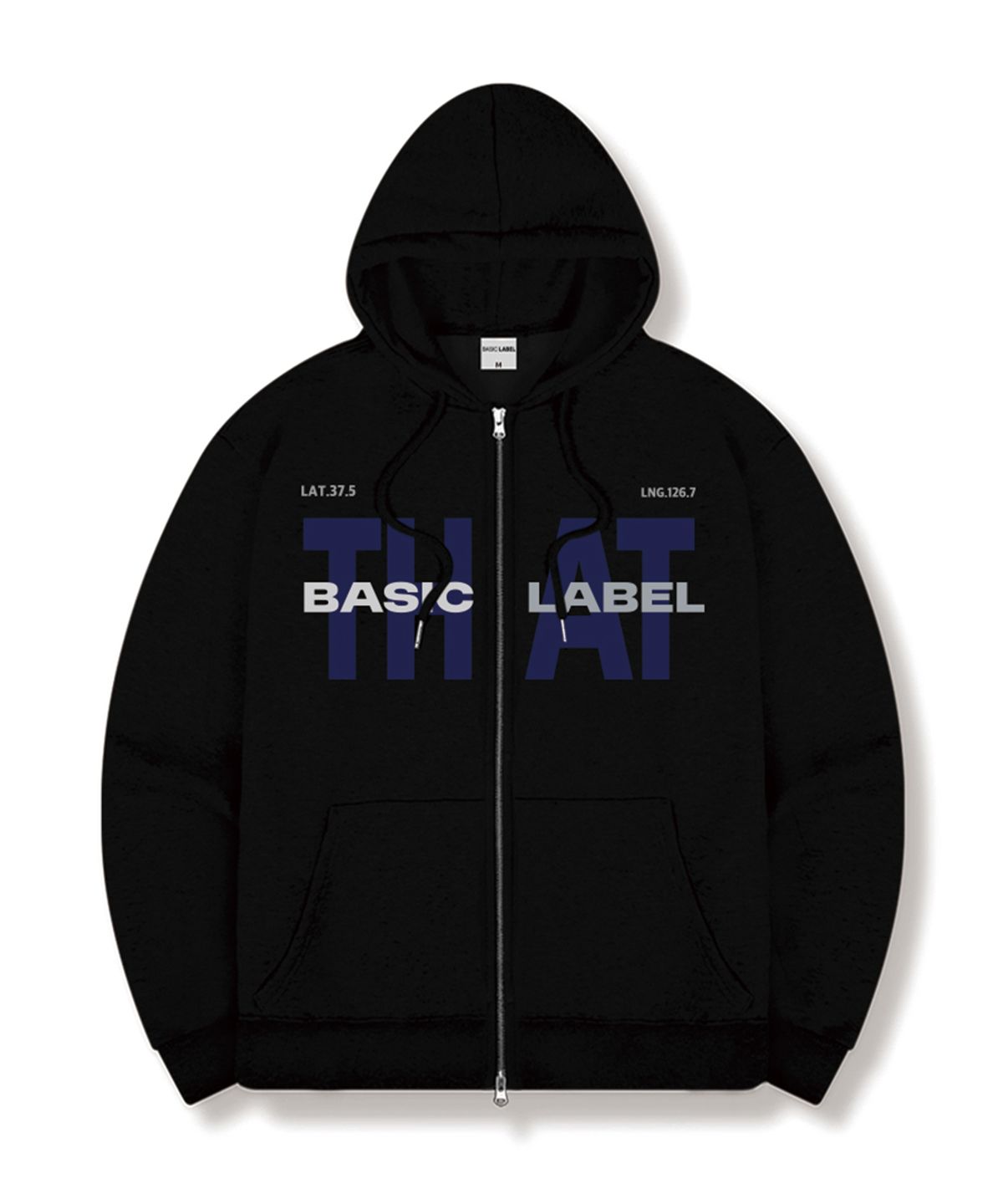 베이직라벨(BASIC LABEL) Type That 2-Way Oversized Hoodie Zip-Up 3 Color [BLBH_2005]