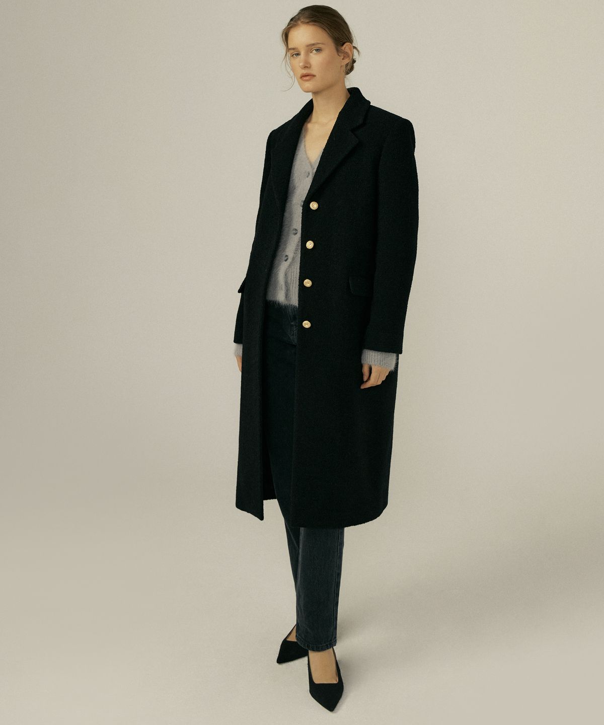 오떼뜨(OCTETTE) STANDARD BOUCLE COAT_BLACK