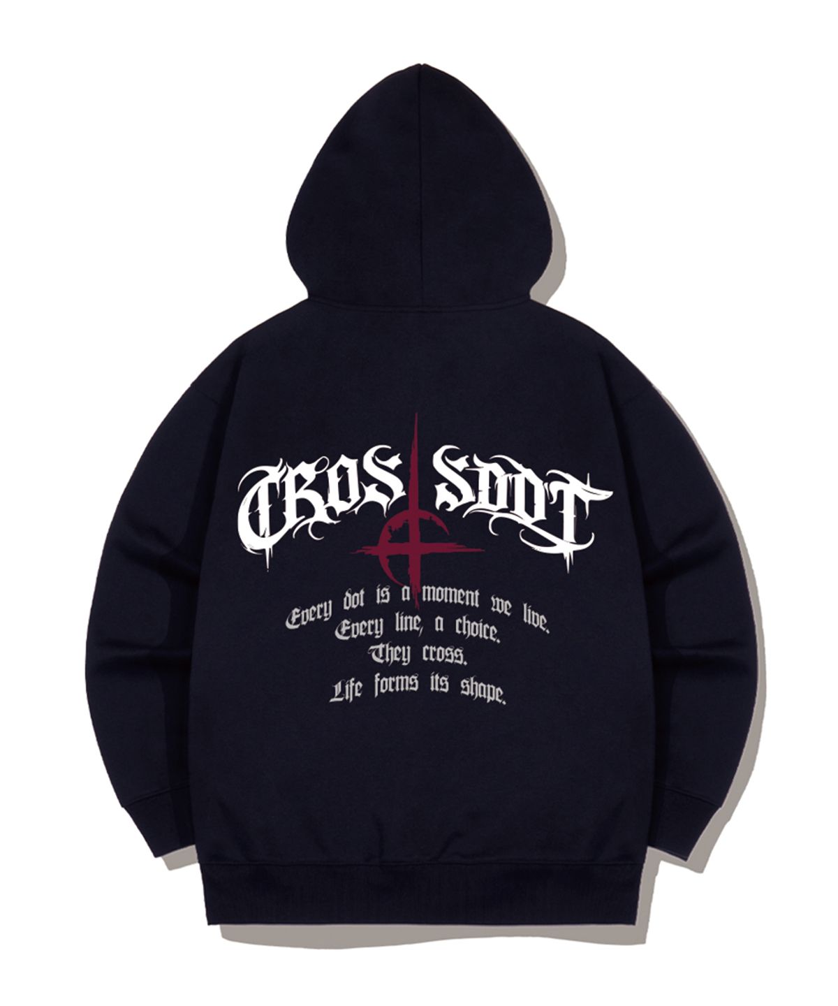 크로스닷(CROSSDOT) 다크니스 2WAY 오버핏 후드집업 3 Color [CRDH_4002]