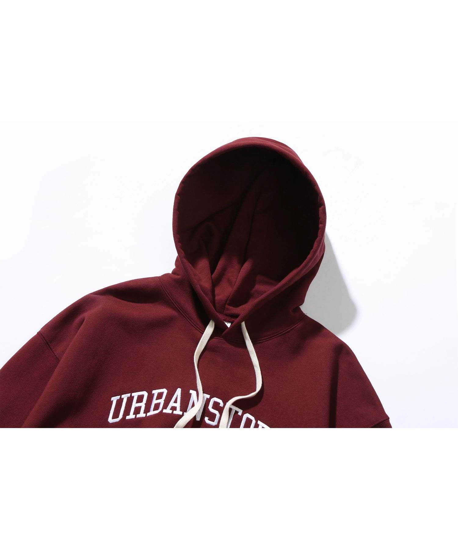 MUSINSA | URBANSTOFF Arc logo hoodie (burgundy)