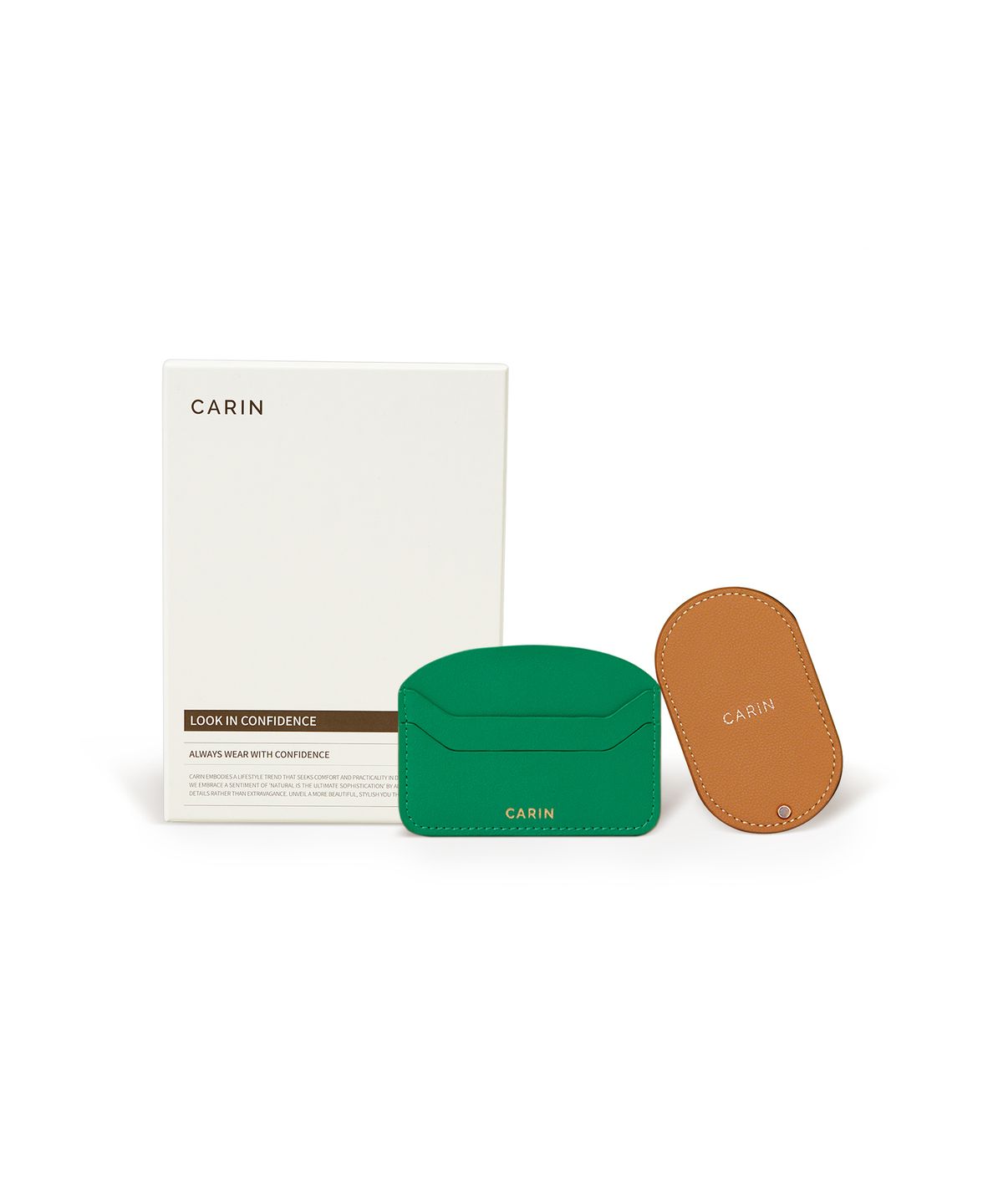 카린(CARIN) 기프트 세트 (슬롯형 카드지갑+핸드미러)
