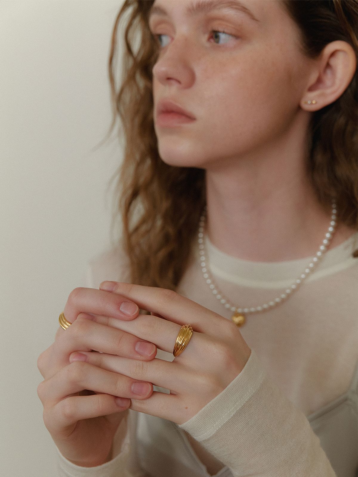 리엔느와르(leeENoir) Bold Line Ring (2color)