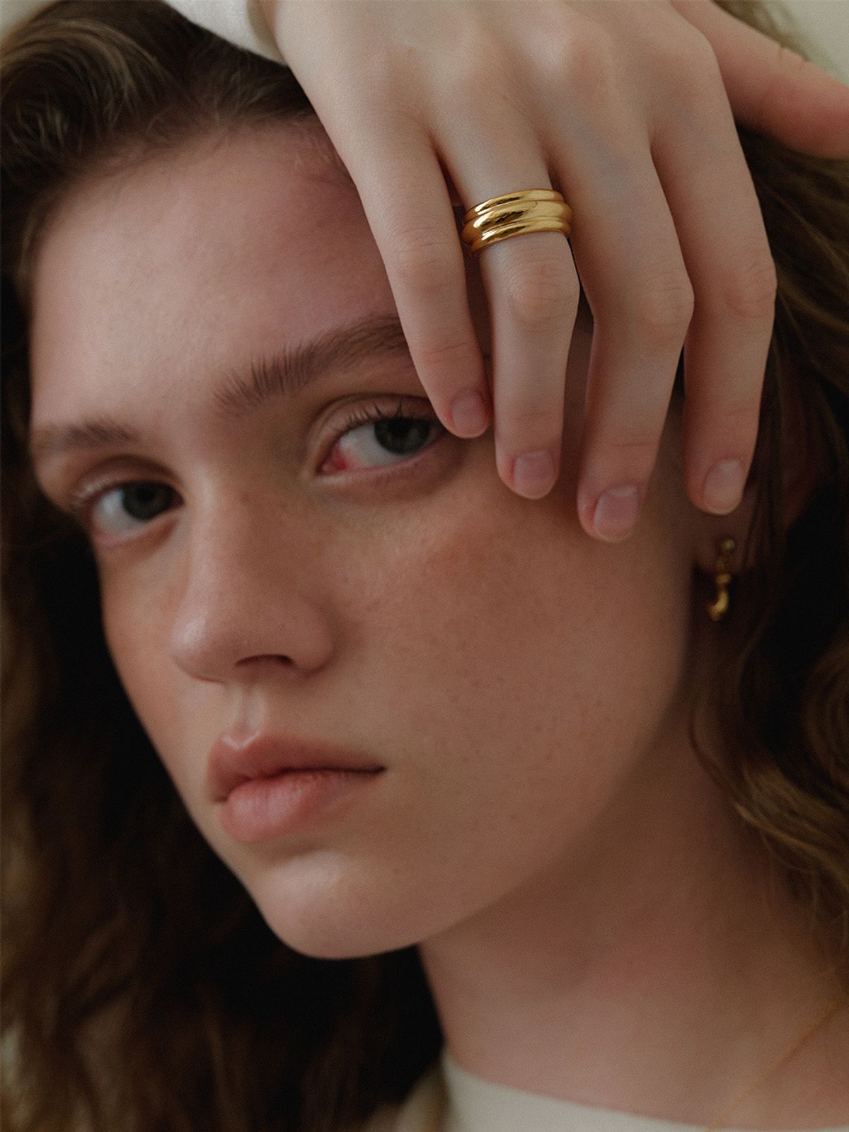 리엔느와르(leeENoir) Round Hoop Ring (2color)