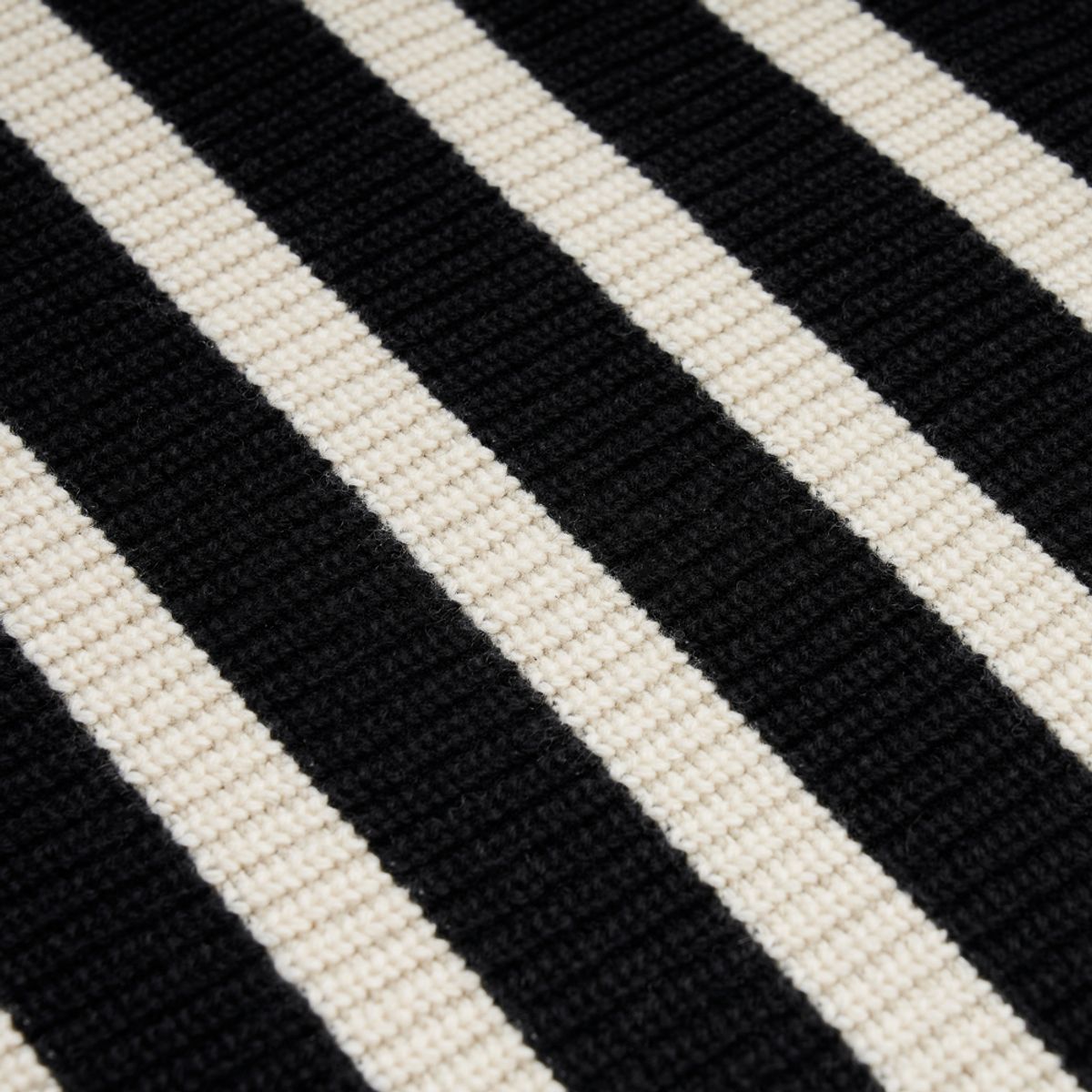 베르노(VERNO) [Casual] Stripe Half zip-up knit Black