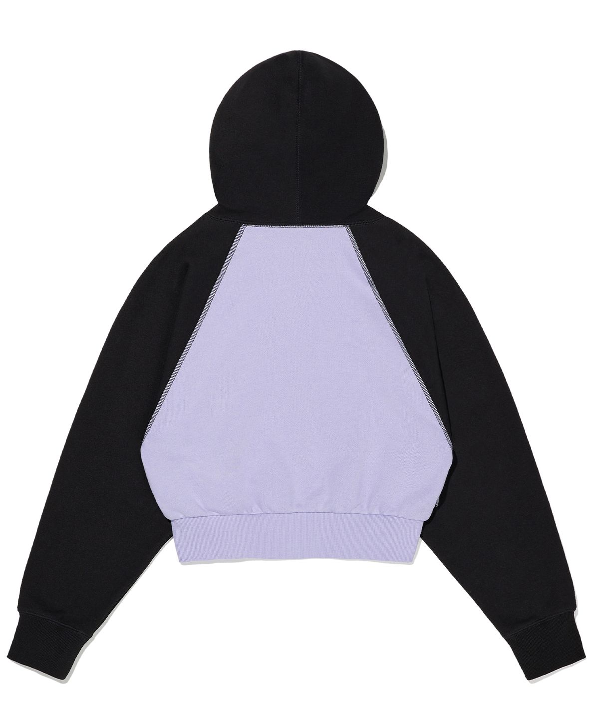 브라운브레스(BROWNBREATH) W RAGLAN STITCH HOOD ZIP UP - VIOLET