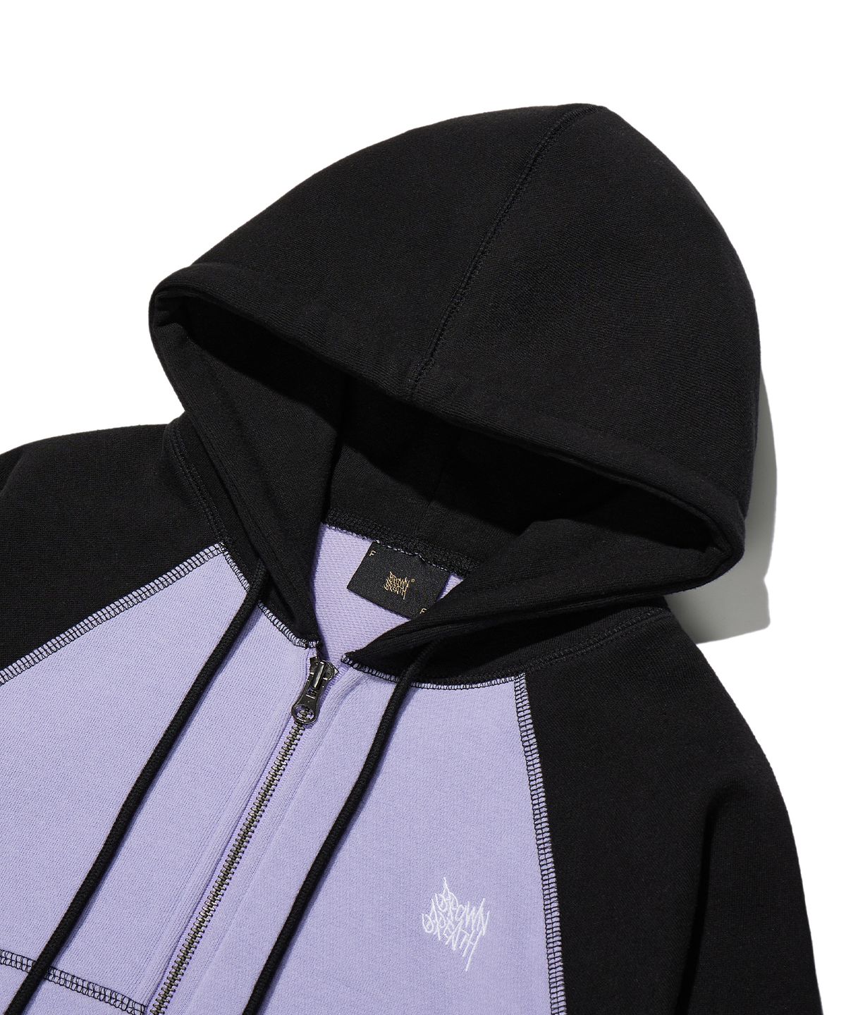 브라운브레스(BROWNBREATH) W RAGLAN STITCH HOOD ZIP UP - VIOLET
