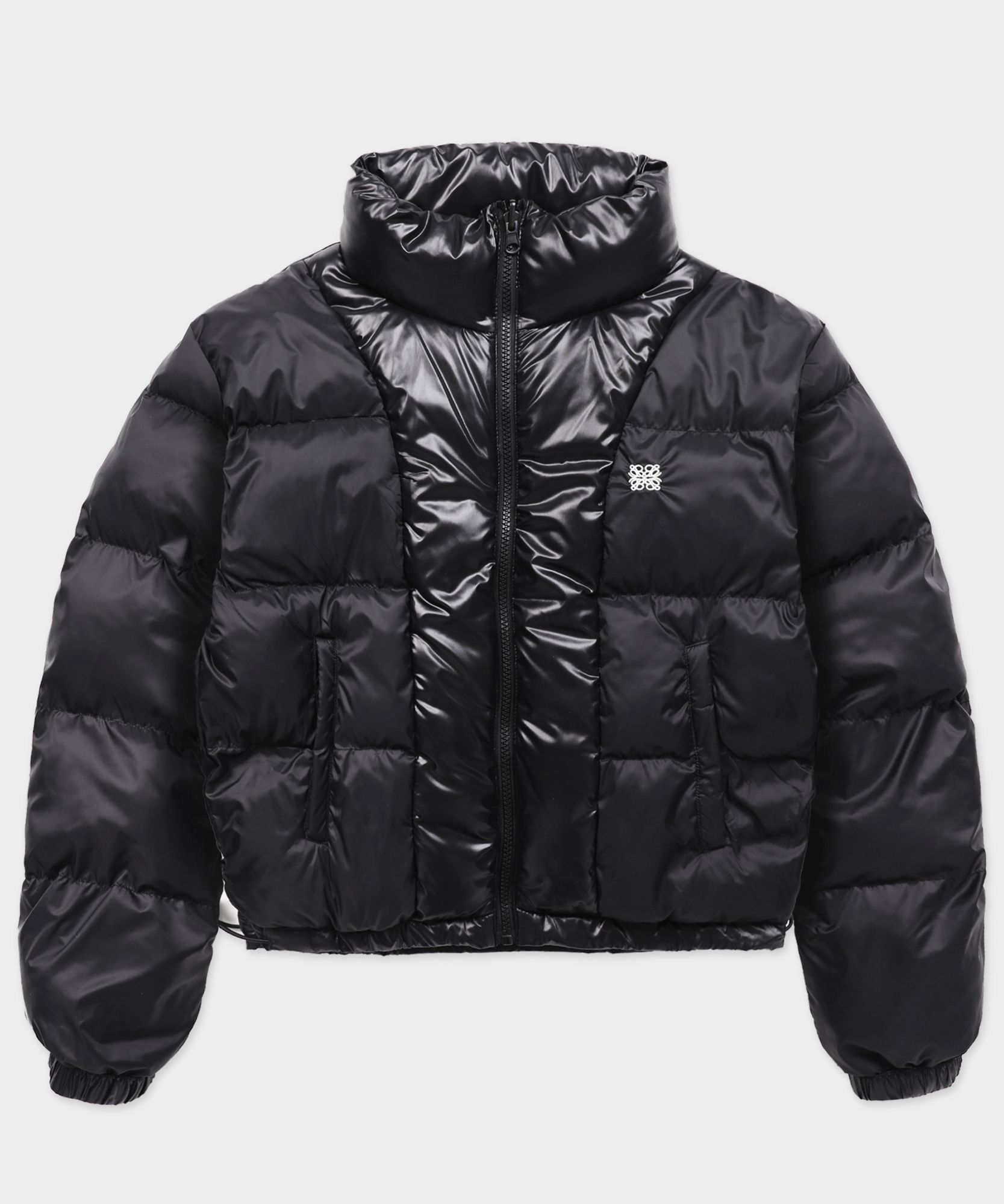 ★BADBLOOD★Dusky reversible puffer jacket - black leather ☆BADBLOOD☆Dusky reversible puffer jacket - black leather